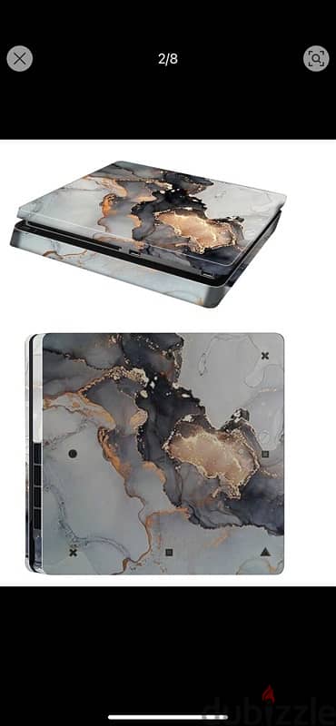 1set 3pcs PS4 Slim Console Skin Stickers With Game Graphic Pattern 0