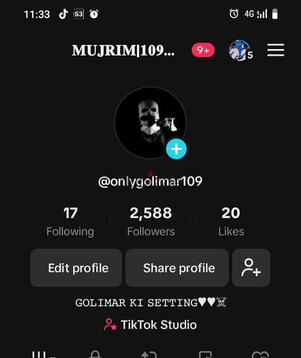 TikTok account for sale 0