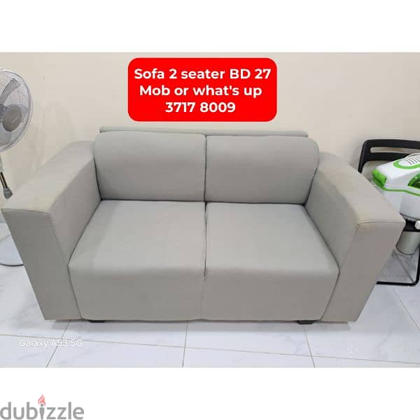 Sofa 2 seater and other household items for sale with delivery 0