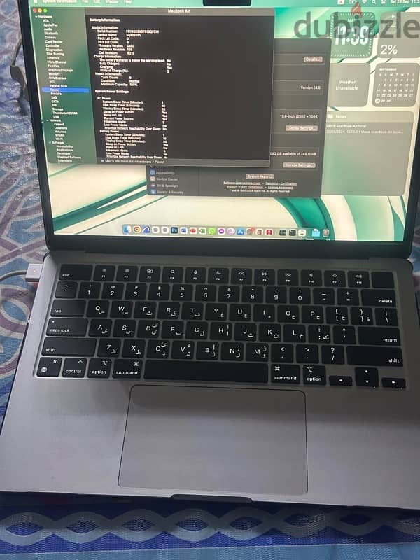 macbook air m2 , 14 cycles with 3 months warranty 1