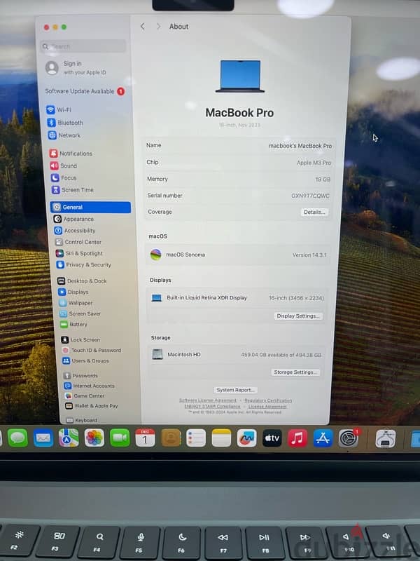 Used MacBook Pro 16inch M3 Pro 18GB 512GB 2