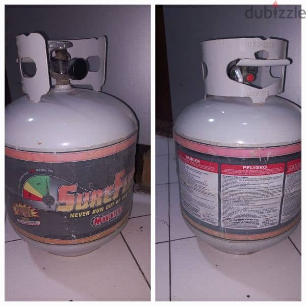 BBQ gas cylinder with regulator 0