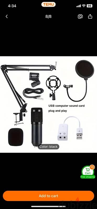 Professional Adjustable Desktop Microphone with 6.99Stand Set 0