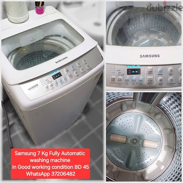 Samsung 11 kg washing machine and other items for sale with Delivery 2