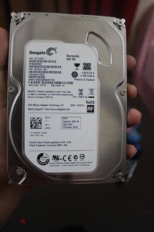 Hard disk Drive  500 GB 0