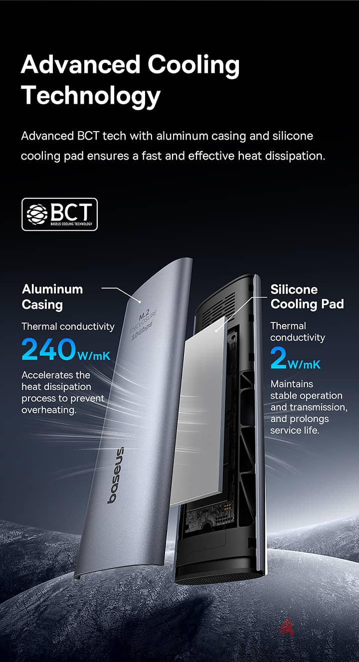 Baseus M2 SSD Case 10Gbps SATA NVMe Protocol M. 2 USB-C 3.2 Gen2 8TB l 10
