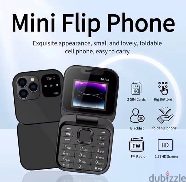 Mini Flip Mobile Phone dual sim 1