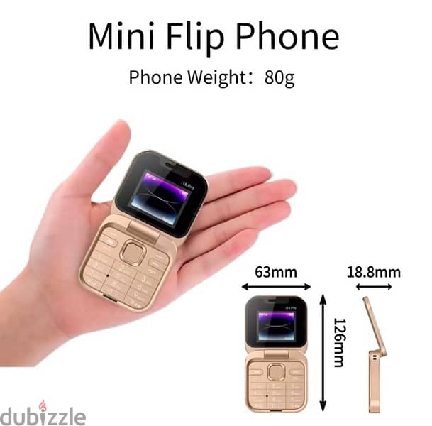 Mini Flip Mobile Phone dual sim 2