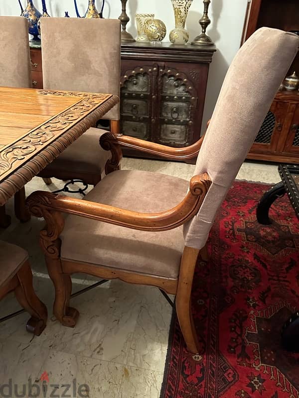 very good condition dining table with 12 chairs 0