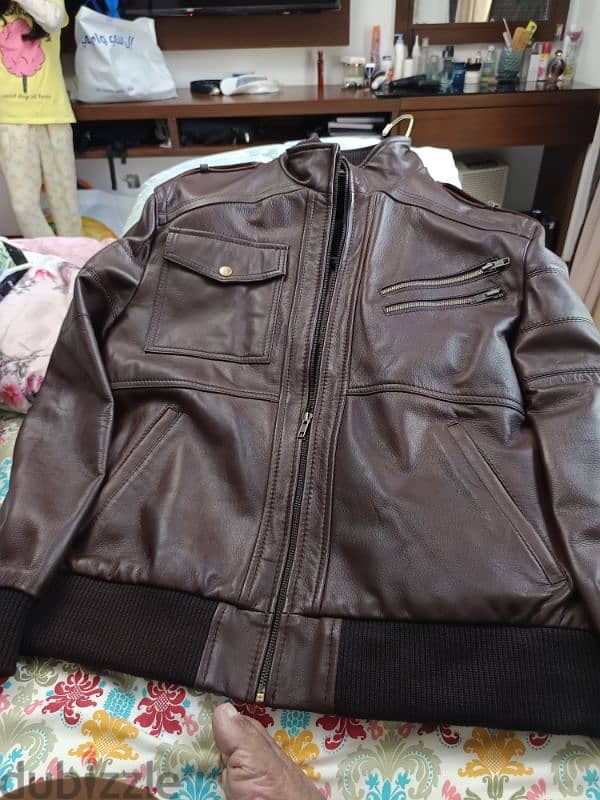 Men's leather jacket. 0