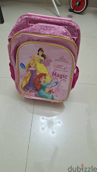 kids girls trolley school bag