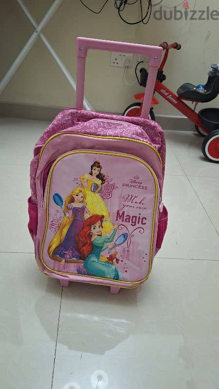 kids girls trolley school bag 1