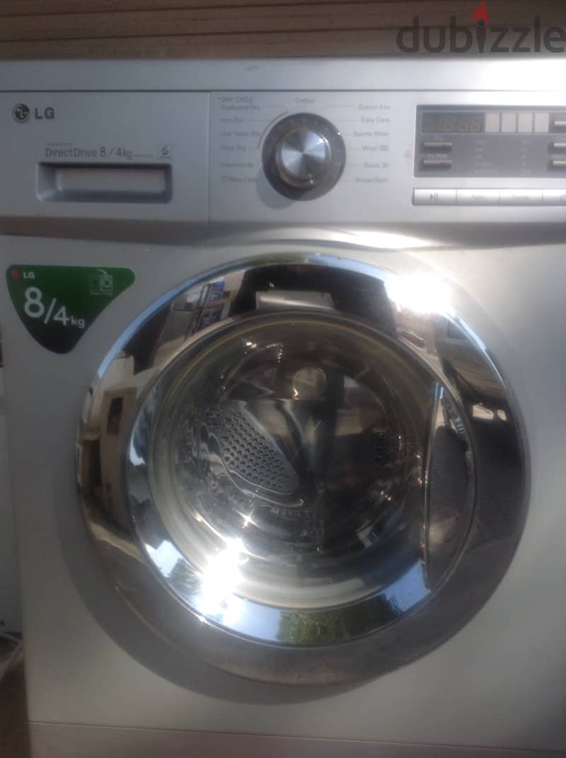 LG Front Load Fully Automatic Washer/Dryer Combo, 8 Kg / 4kg, Silver 0