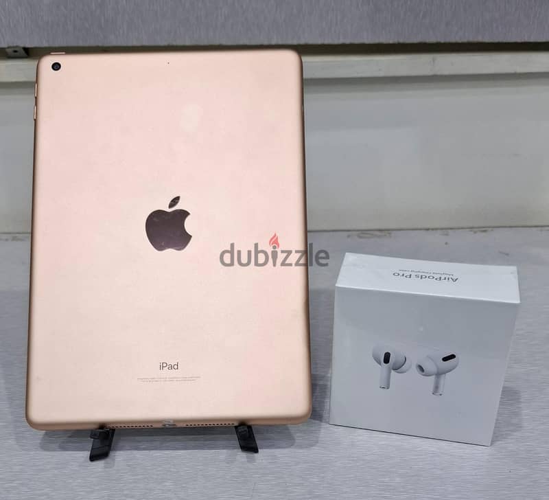 IPAD6 Gold Color 9.7" IPS (Free AirPods Pro) 32GB Storage Good Working 0