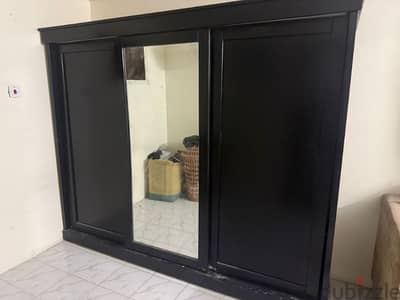 20 bd sliding door cupboard in black clr