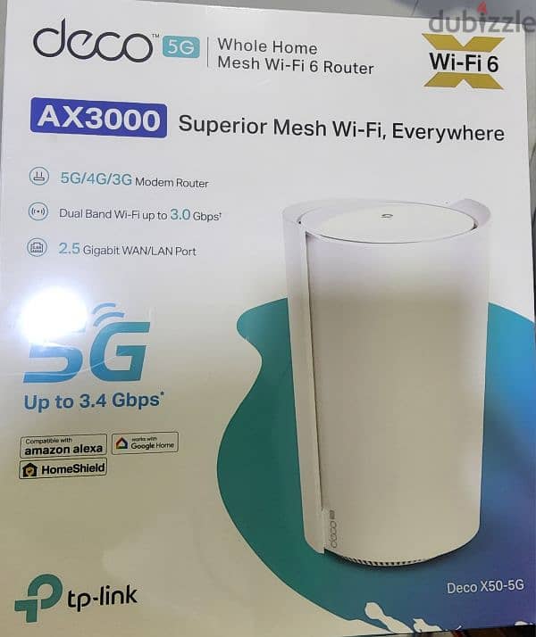 TP-Link 5G AX3000 Whole Home Mesh, Wi-Fi 6 , dual band gigabit router 0