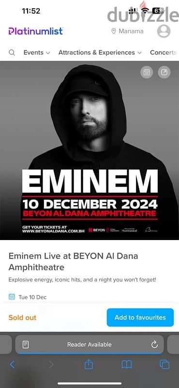 Eminem Golden Circle Ticket