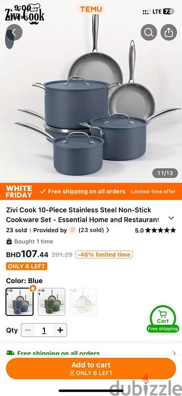 kitchen cookewere new 10 pec set