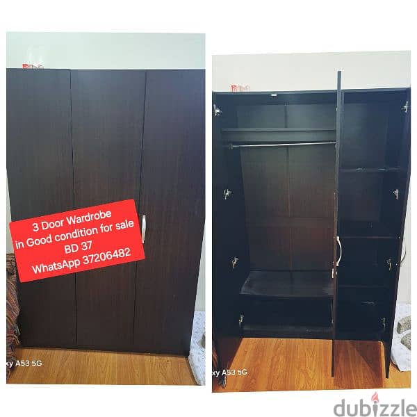 Cupboard 3 Door and other items for sale with Delivery 0