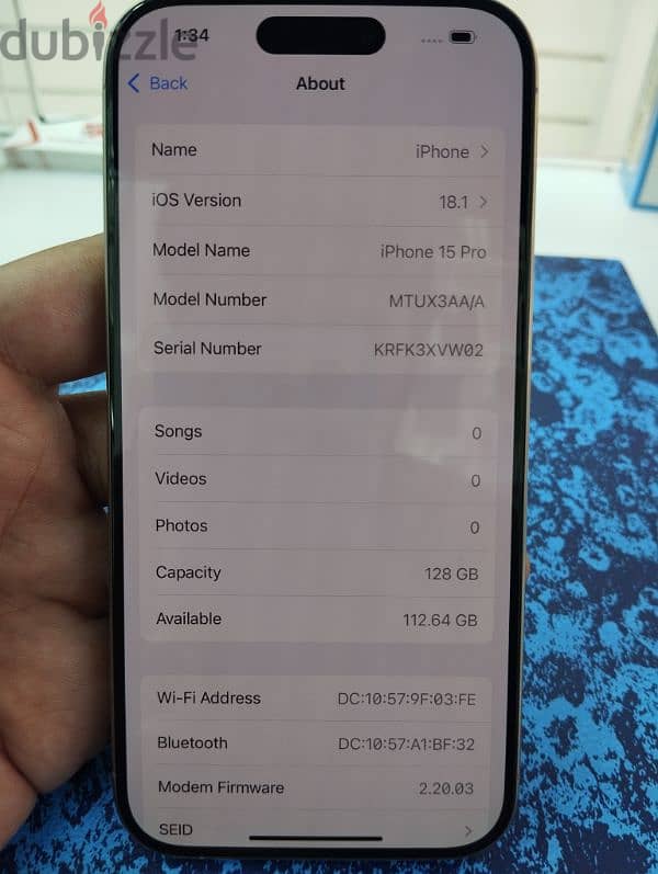 iPhone 15 Pro, 128 GB Used 1