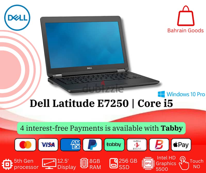 Dell Latitude E7250 Intel i5 [5th Generation] 8GB/256 0