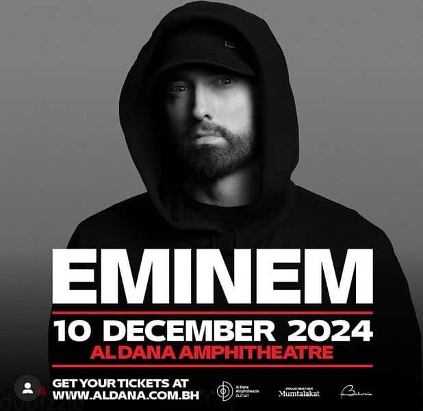 Eminem ticket for sale in ZONE E 1