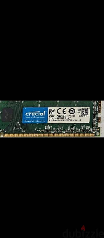 RAM ( CRUCIAL - 8gb DDR3L / G. SKILL - 4gbx2) 0