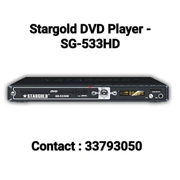 Stargold DVD Player - SG-533HD 0