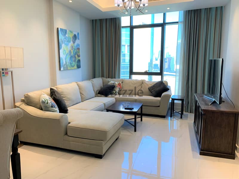 Spacious Fully furnished 2 BHK with a big balcony in seef 1