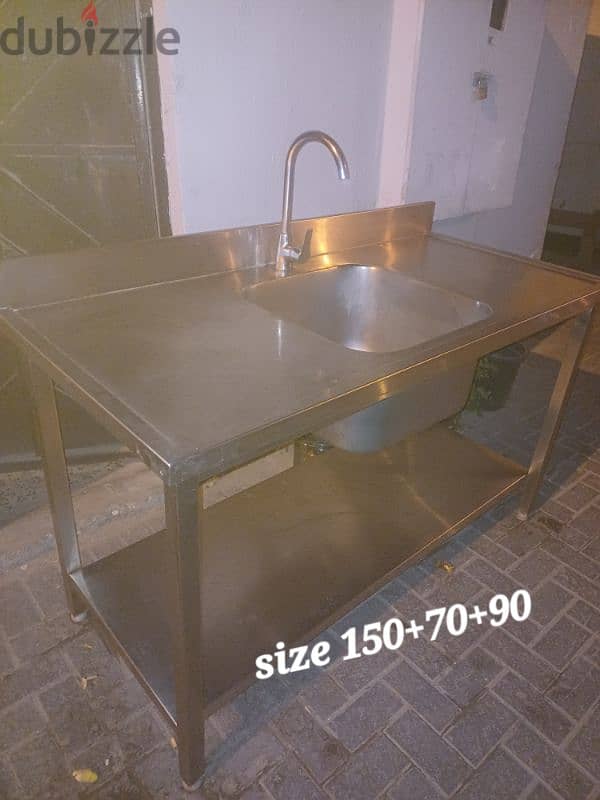 standard was basin, standard steel table, Sal Bhandar gas. Santosh ju 0