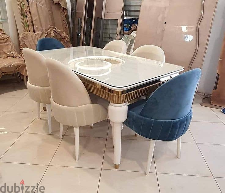 Elegant Dining Table with Cushioned Chairs | Various Design & Color O 3