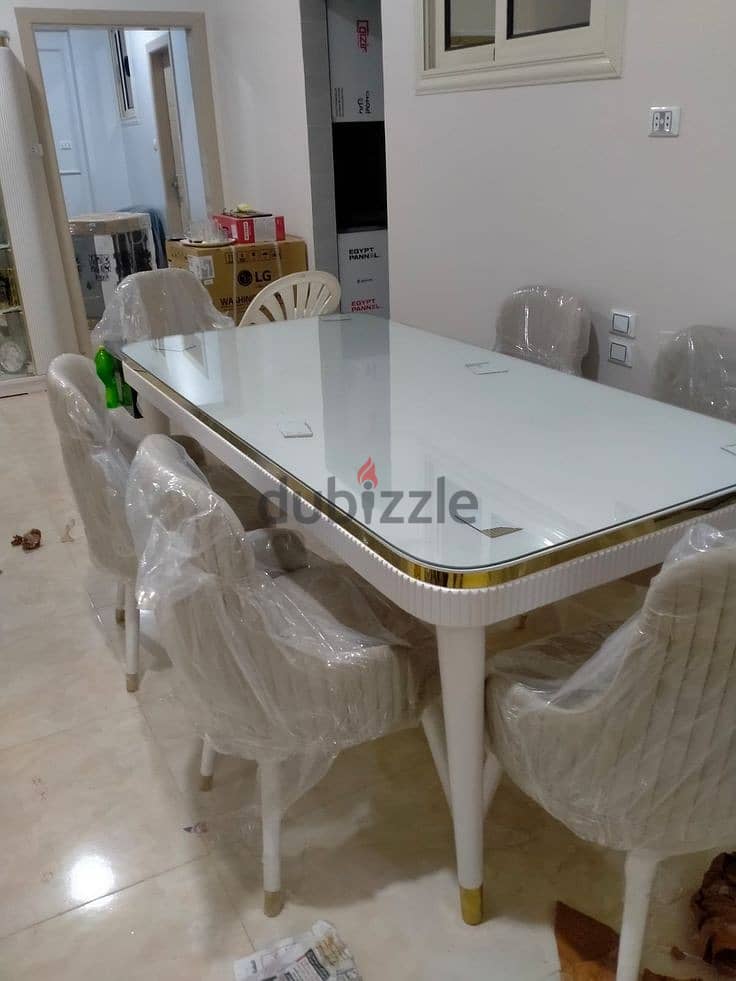 Elegant Dining Table with Cushioned Chairs | Various Design & Color O 14