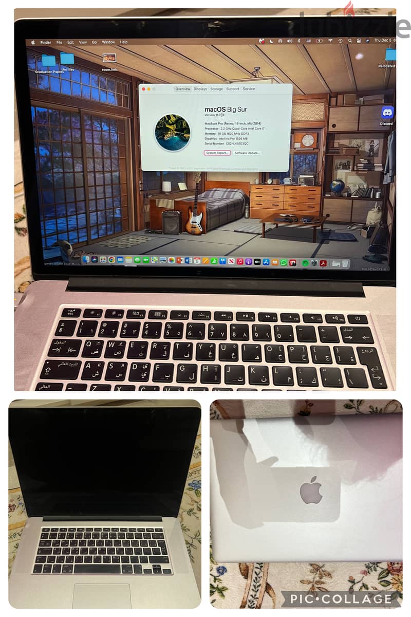 For sale used macbook pro 15 inch 2014 model price 180BD negotiable 0