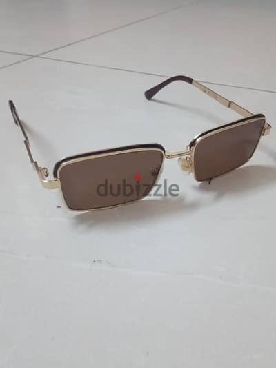 Gold Sunglasses with Brown Tint Shades