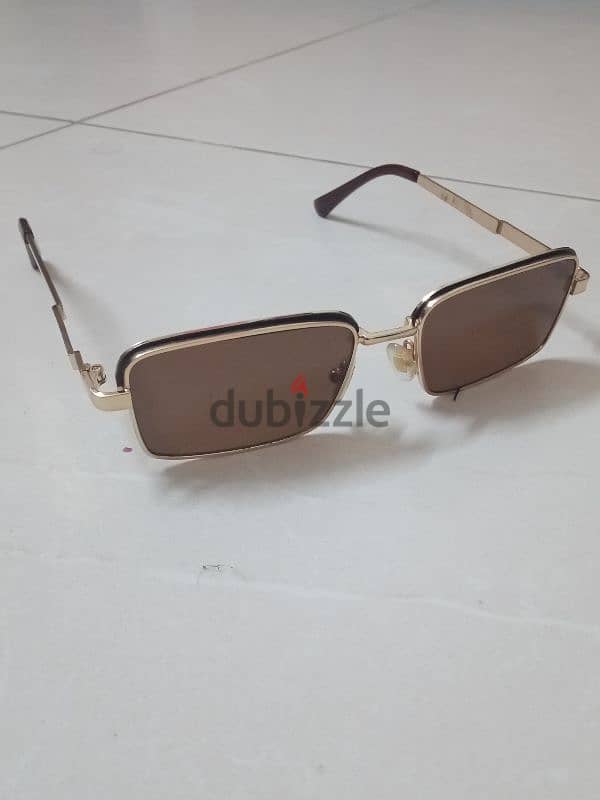 Gold Sunglasses with Brown Tint Shades 0