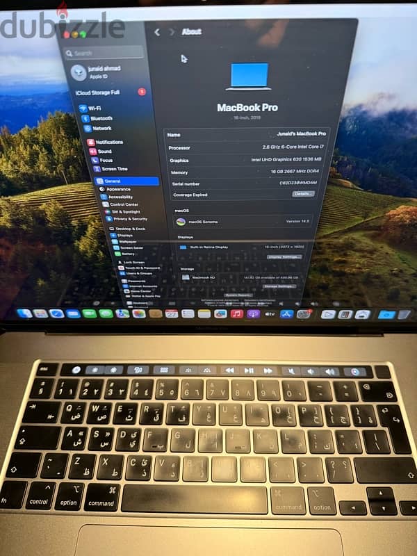 MacBook Pro Retina 16” 2020 i7 SDD 500GB 32GB RAM 5