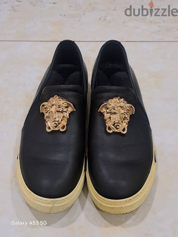 Versace Black leather Men's shoes 0