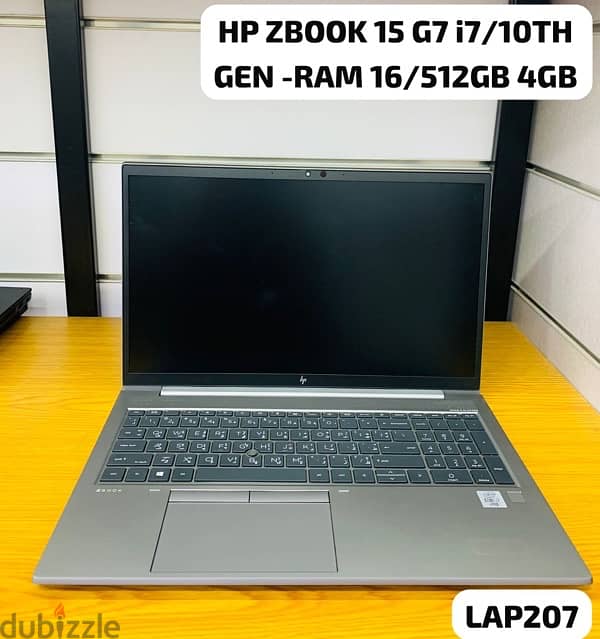 HP ZBOOK 4GB GRAPHICS 10th GENERATION CORE I7 HP LAPTOP 0