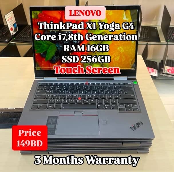 Lenovo ThinkPad X1 Yoga Metal G4 Core I7, 8th Generation 0