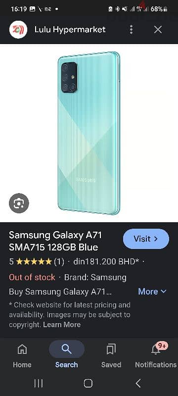 Samsung A71 128 gb 8 gb clean mobile  32050842 1