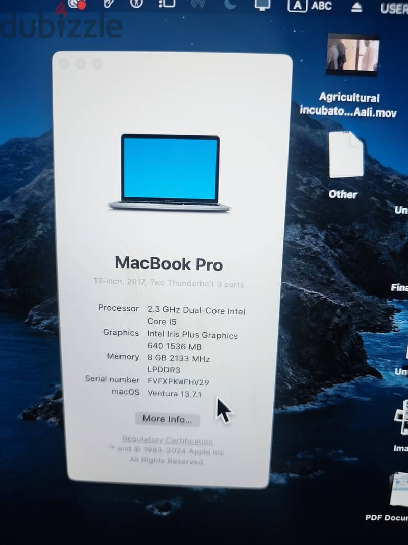 Apple MacBook Pro 2017 - 13inch 1