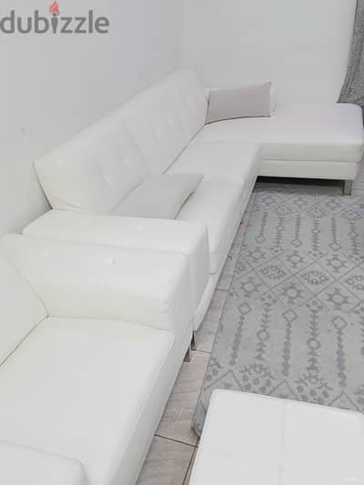 HomeCenter Leather sofa new condition