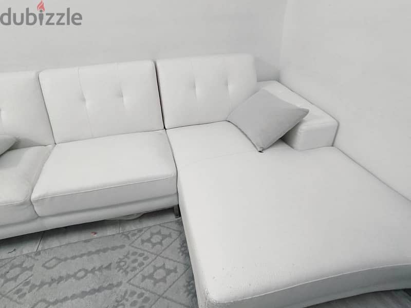 HomeCenter Leather sofa new condition 2