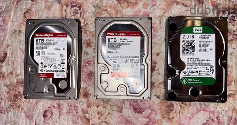 3.5 inch HDD Hard Drives Western Digital 8tb & 2tb 0