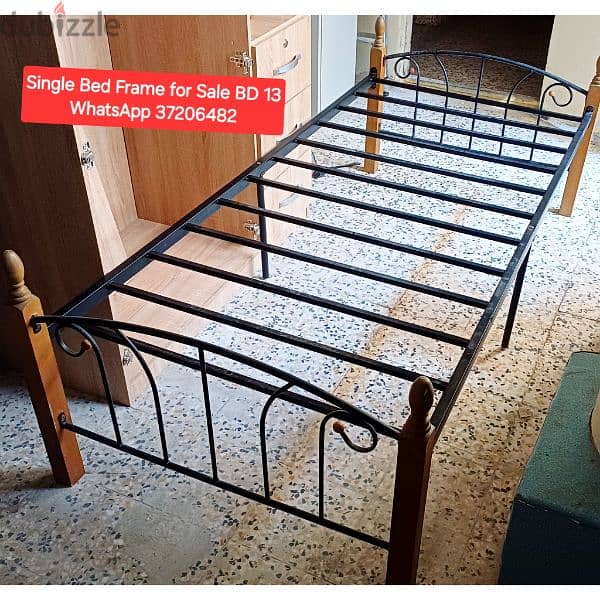 Metal Cupboard 1 Door and bunk bed with new mattress and other items 3