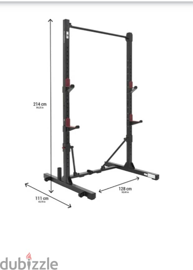 Fold-Down/Retractable Squat, Bench & Pull-Up Weight Training Rack 0