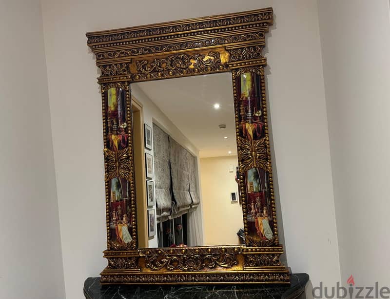 Antique-Style Mirror with painting-Artwork 10