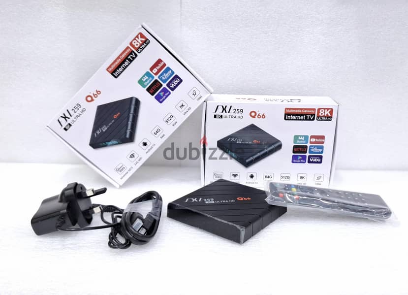 Smart TV Box 8K Ultra HD with Android 13 (All TV & Movies Channels 0