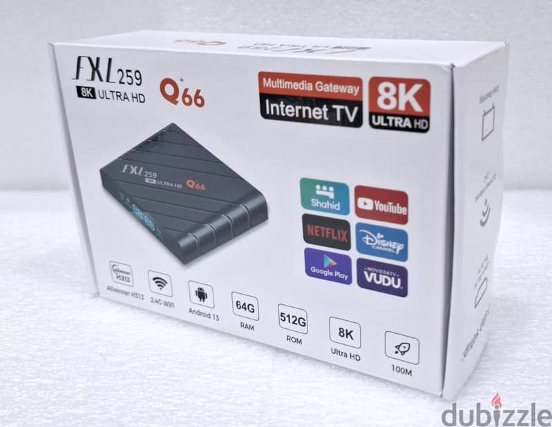 Smart TV Box 8K Ultra HD with Android 13 (All TV & Movies Channels 3