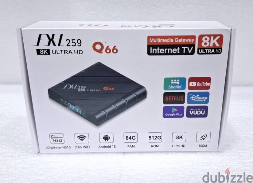 Smart TV Box 8K Ultra HD with Android 13 (All TV & Movies Channels 4